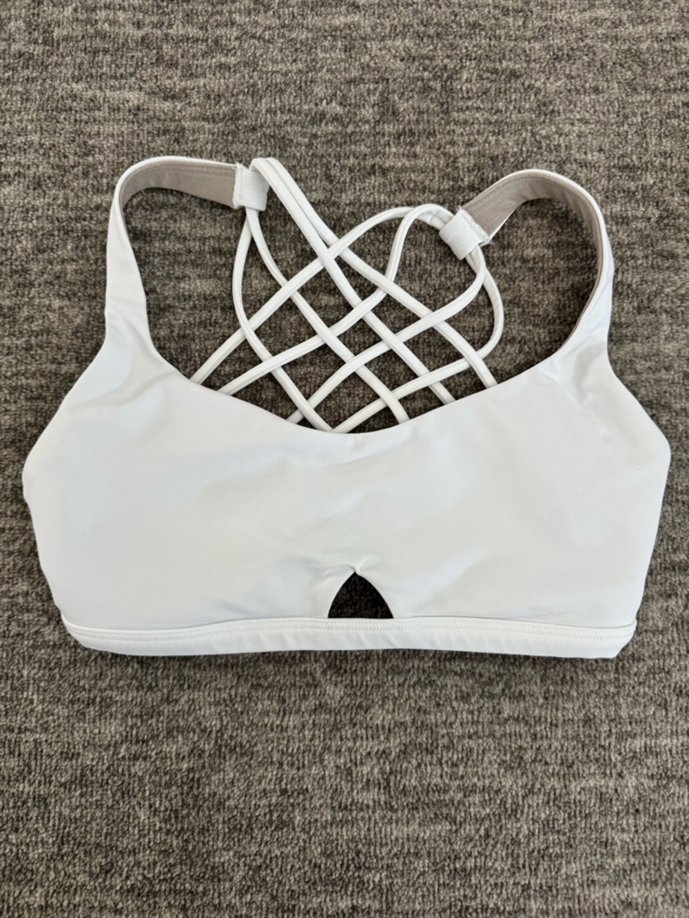Lululemon White Crisscross Back Sports Bralette